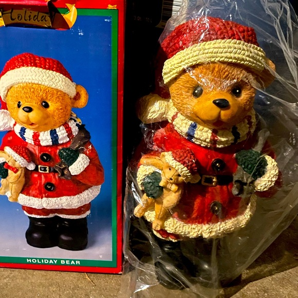 12” Tall New Cherished Christmas Figurine Standing Bear - Picture 1 of 3